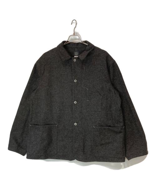 POST O'ALLS（ポストオーバーオールズ）POST O'ALLS (ポストオーバーオールズ) wool melton dark brown heather ジャケット ブラウン サイズ:XLの古着・服飾アイテム