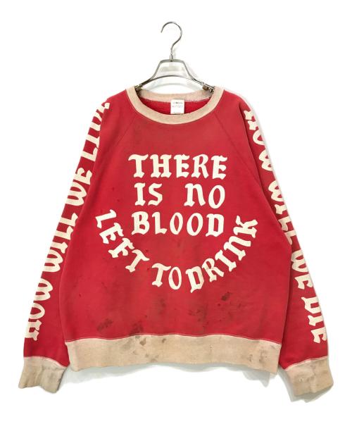 SAINT MICHAEL（セントマイケル）SAINT MICHAEL (セントマイケル) RGLN SWT SH/FELT レッド サイズ:XLの古着・服飾アイテム