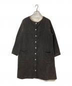 HUIS.ハウス）の古着「シャトルコーデュロイワンピース」｜チャコールグレー