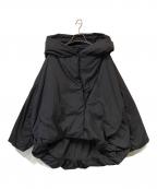 mizuiro-indミズイロインド）の古着「hooded short down JK/フーデッドショートダウンジャケット」｜ブラック