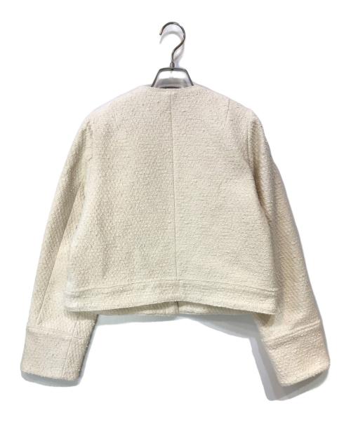 BABYLONE（バビロン）BABYLONE (バビロン) ツイードクルーネックジャケット アイボリー サイズ:Fの古着・服飾アイテム