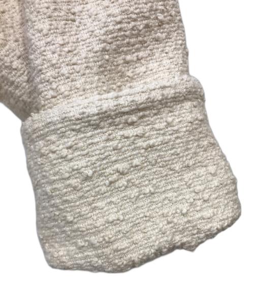 BABYLONE（バビロン）BABYLONE (バビロン) ツイードクルーネックジャケット アイボリー サイズ:Fの古着・服飾アイテム