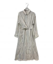 CLANE（クラネ）の古着「ティントエブルウエストベルトワンピース」｜ベージュ