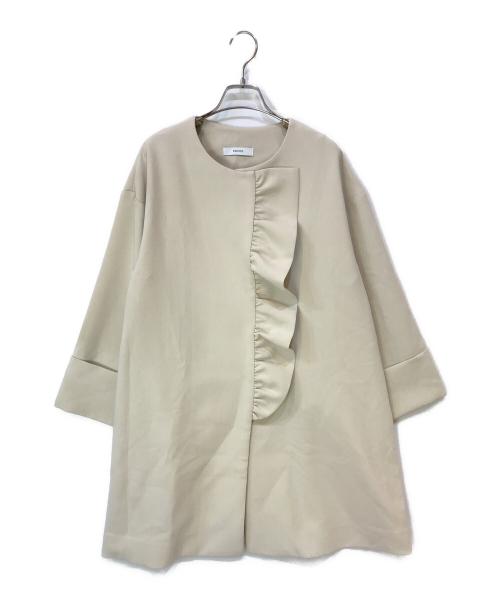 FENNEL（フェンネル）FENNEL (フェンネル) フロントフリルライトコート ベージュ サイズ:-の古着・服飾アイテム
