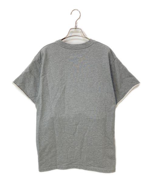 MM6 Maison Margiela（エムエムシックスメゾンマルジェラ）MM6 Maison Margiela (エムエムシックスメゾンマルジェラ) ベルト付切替Tシャツ グレー×ブラック サイズ:Sの古着・服飾アイテム