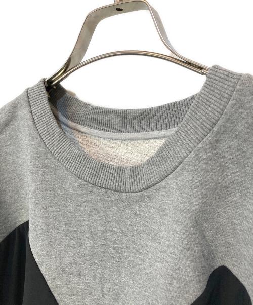 MM6 Maison Margiela（エムエムシックスメゾンマルジェラ）MM6 Maison Margiela (エムエムシックスメゾンマルジェラ) ベルト付切替Tシャツ グレー×ブラック サイズ:Sの古着・服飾アイテム