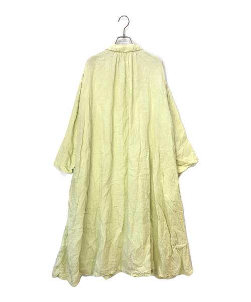 nest Robe（ネストローブ）nest Robe (ネストローブ) リネン近江晒ブザムシャツドレス イエロー サイズ:Fの古着・服飾アイテム