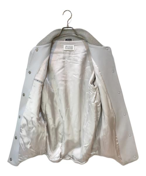 Maison Margiela（メゾンマルジェラ）Maison Margiela (メゾンマルジェラ) 14SS WOOL BLEND GABARDINE OVERSIZED BASEBALL JACKET グレー サイズ:38の古着・服飾アイテム