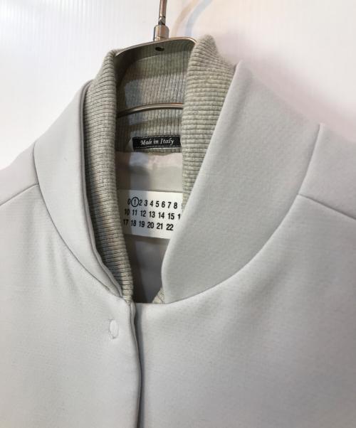 Maison Margiela（メゾンマルジェラ）Maison Margiela (メゾンマルジェラ) 14SS WOOL BLEND GABARDINE OVERSIZED BASEBALL JACKET グレー サイズ:38の古着・服飾アイテム