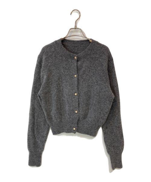 La TOTALITE（ラ ト―タリテ）La TOTALITE (ラ ト―タリテ) FOX混カーディガン グレー サイズ:-の古着・服飾アイテム