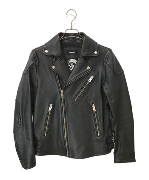 DIESEL（ディーゼル）DIESEL (ディーゼル) KRAMPIS ダブルライダースジャケット ブラック サイズ:Sの古着・服飾アイテム