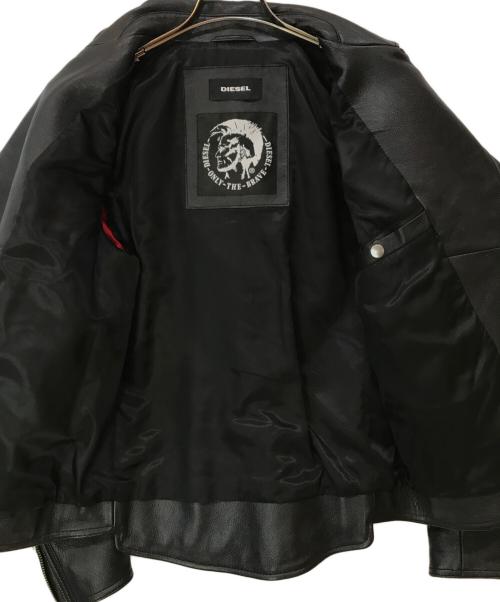 DIESEL（ディーゼル）DIESEL (ディーゼル) KRAMPIS ダブルライダースジャケット ブラック サイズ:Sの古着・服飾アイテム
