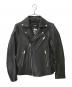 DIESEL（ディーゼル）の古着「KRAMPIS ダブルライダースジャケット」｜ブラック