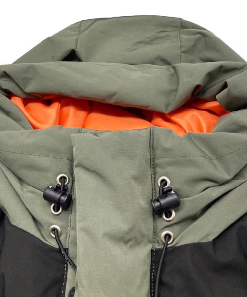 Schott（ショット）Schott (ショット) 2TONE SNORKEL DOWN PARKA/スノーケルダウンパーカ カーキ×ブラック サイズ:Mの古着・服飾アイテム