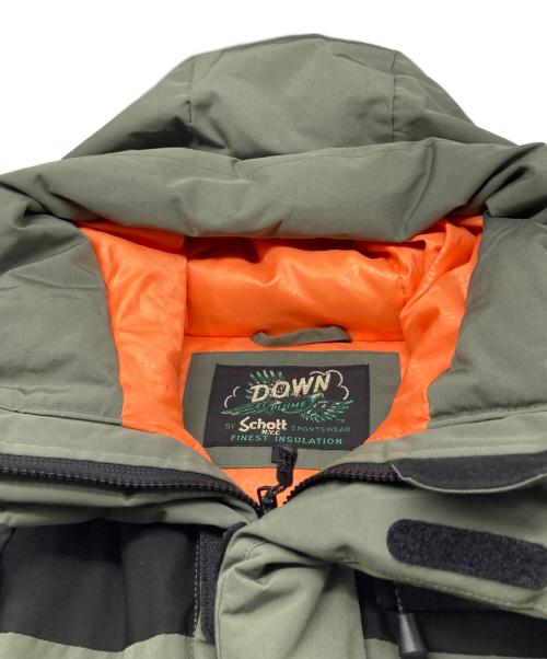 Schott（ショット）Schott (ショット) 2TONE SNORKEL DOWN PARKA/スノーケルダウンパーカ カーキ×ブラック サイズ:Mの古着・服飾アイテム