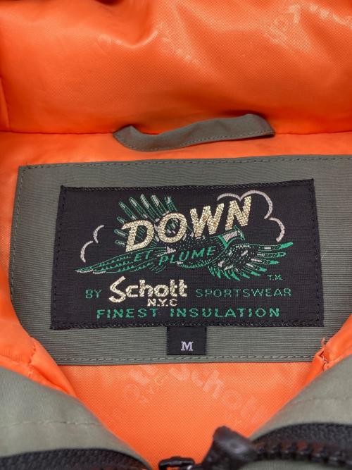 Schott（ショット）Schott (ショット) 2TONE SNORKEL DOWN PARKA/スノーケルダウンパーカ カーキ×ブラック サイズ:Mの古着・服飾アイテム