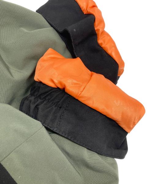 Schott（ショット）Schott (ショット) 2TONE SNORKEL DOWN PARKA/スノーケルダウンパーカ カーキ×ブラック サイズ:Mの古着・服飾アイテム