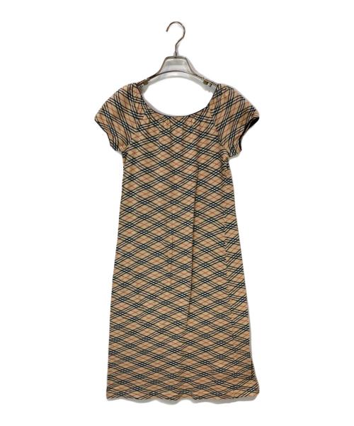 BURBERRY BLUE LABEL（バーバリー ブルー レーベル）BURBERRY BLUE LABEL (バーバリーロンドンブルーレーベル) ノヴァチェックノースリーブワンピース ベージュ サイズ:Mの古着・服飾アイテム