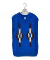 ）の古着「ORTEGA MOTIF HAND KNIT VEST」｜ブルー