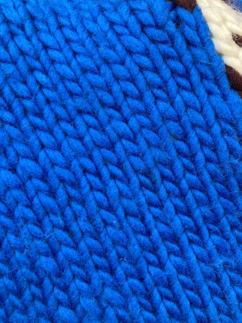 oll kyoto（オール キョウト）oll kyoto (オール キョウト) ORTEGA MOTIF HAND KNIT VEST ブルー サイズ:2の古着・服飾アイテム