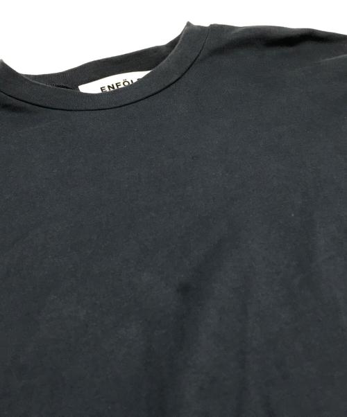 ENFOLD（エンフォルド）ENFOLD (エンフォルド) クラッシック天竺 T SHIRTレイヤードDRESS ネイビー×イエロー サイズ:38の古着・服飾アイテム