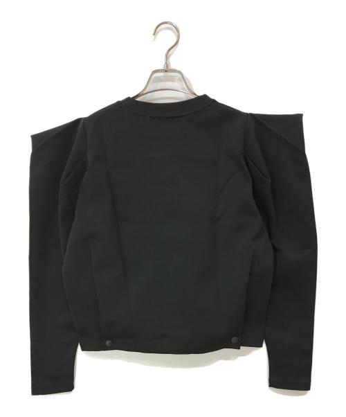 HYKE（ハイク）HYKE (ハイク) パワーショルダーL/Sカットソー ブラック サイズ:2の古着・服飾アイテム