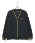 FRED PERRY（フレッドペリー）の古着「TIPPED PIQUE TEXTURE CARDIGAN」｜ネイビー