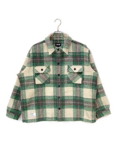 Schott（ショット）Schott (ショット) SHAGGY PLAID SHIRT グリーン サイズ:Lの古着・服飾アイテム