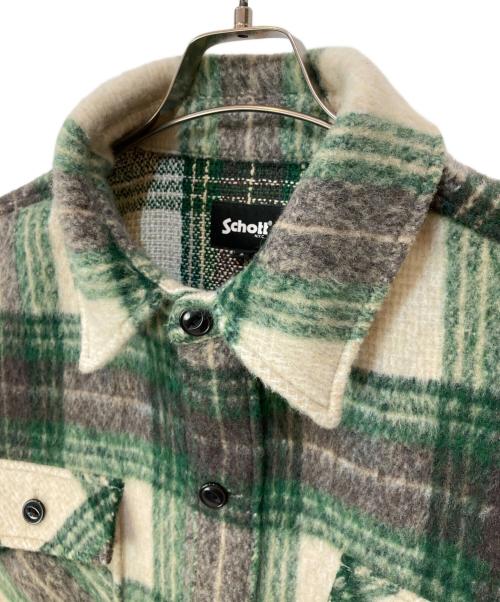 Schott（ショット）Schott (ショット) SHAGGY PLAID SHIRT グリーン サイズ:Lの古着・服飾アイテム