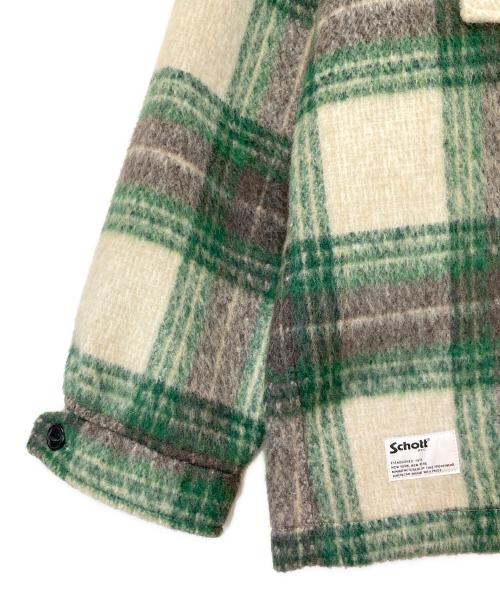 Schott（ショット）Schott (ショット) SHAGGY PLAID SHIRT グリーン サイズ:Lの古着・服飾アイテム