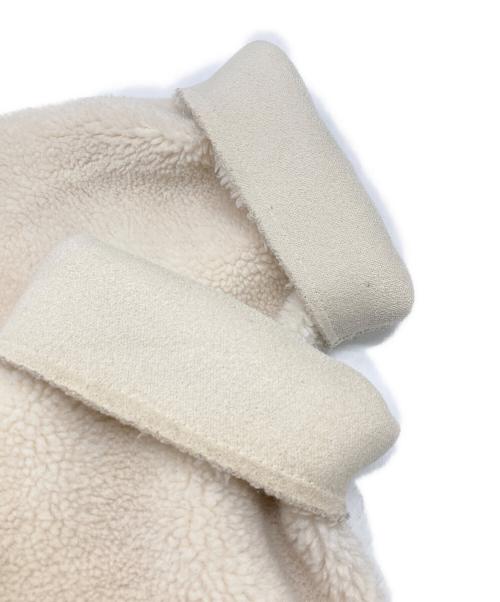 allureville（アルアバイル）allureville (アルアバイル) リバーシブルノーカラーボアコート ホワイト サイズ:2の古着・服飾アイテム