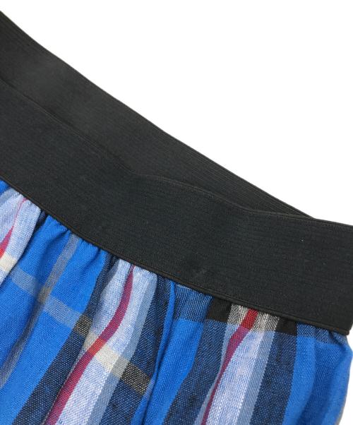 O'NEIL OF DUBLIN（オニールオブダブリン）O'NEIL OF DUBLIN (オニールオブダブリン) リネンチェックスカート ブルー サイズ:Fの古着・服飾アイテム