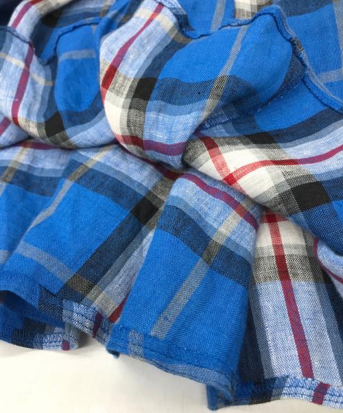 O'NEIL OF DUBLIN（オニールオブダブリン）O'NEIL OF DUBLIN (オニールオブダブリン) リネンチェックスカート ブルー サイズ:Fの古着・服飾アイテム