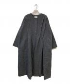 magaliマガリ）の古着「aranciato別注 メランジウールノーカラータックコート」｜グレー