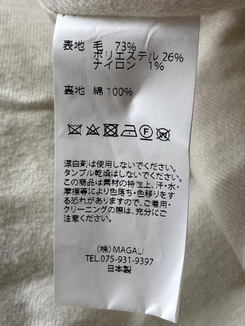 magali（マガリ）magali (マガリ) aranciato別注 メランジウールノーカラータックコート グレー サイズ:FREEの古着・服飾アイテム