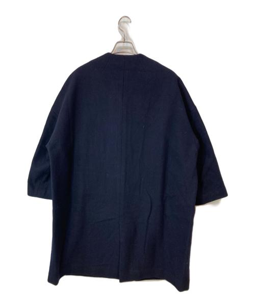 atelier naruse（アトリエナルセ）atelier naruse (アトリエナルセ) melton wool cocoon coat ネイビー サイズ:1の古着・服飾アイテム