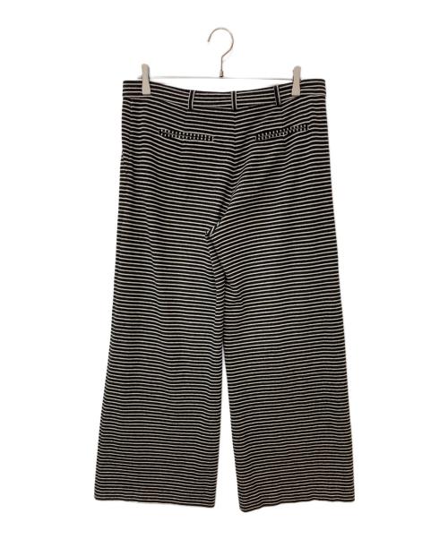Max Mara WEEK END LINE（マックスマーラ ウイークエンドライン）Max Mara WEEK END LINE (マックスマーラ ウイークエンドライン) ボーダーストレッチパンツ ブラック×ホワイト サイズ:Lの古着・服飾アイテム