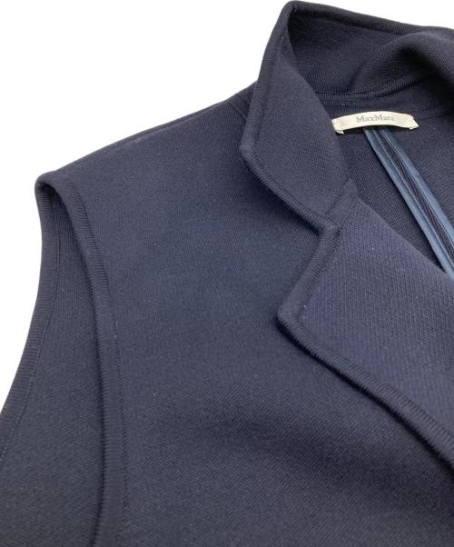 MaxMara（マックスマーラ）MaxMara (マックスマーラ) ピュアヴァージンウール ロングジレ ネイビー サイズ:Mの古着・服飾アイテム