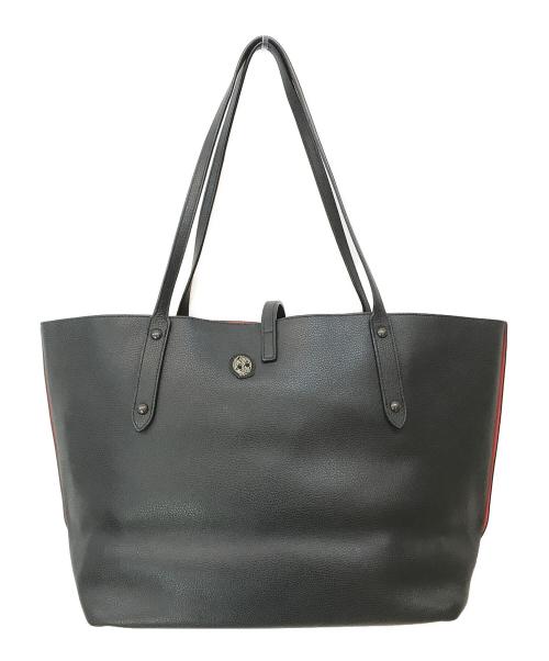 COACH（コーチ）COACH (コーチ) ポリッシュド ペブルレザー ウィズ スーベニア エンブロイダリー マーケットトートバッグ ブラック サイズ:-の古着・服飾アイテム