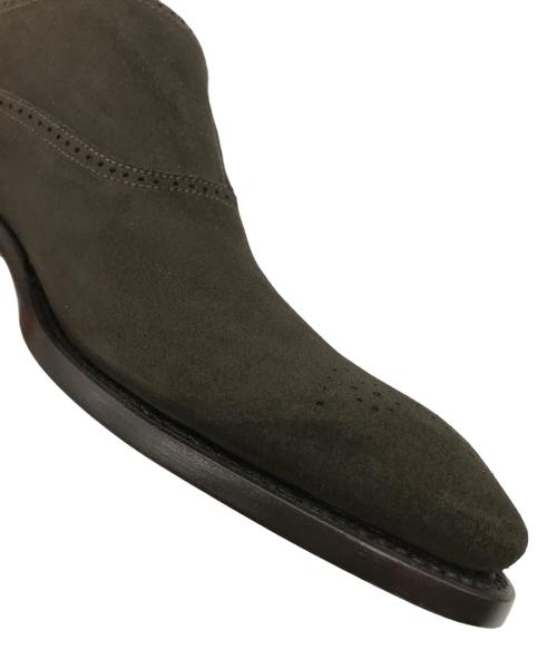 ERMENEGILDO ZEGNA（エルメネジルド・ゼニア）ERMENEGILDO ZEGNA (エルメネジルド・ゼニア) COUTURE スウェード シングルモンク メダリオンシューズ ブラウン サイズ:8の古着・服飾アイテム