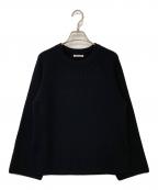 AURALEEオーラリー）の古着「SUPER FINE WOOL RIB KNIT RAGLAN(スーパーファインウール リブニット)」｜ブラック