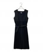 JUNYA WATANABE COMME des GARCONS(ジュンヤワタナベ コムデギャルソン）の古着「20SS ノースリーブ プリーツ ドレス ワンピース」｜ブラック