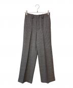 AURALEEオーラリー）の古着「DOUBLE FACE CHECK WIDE SLACKS」｜グレー