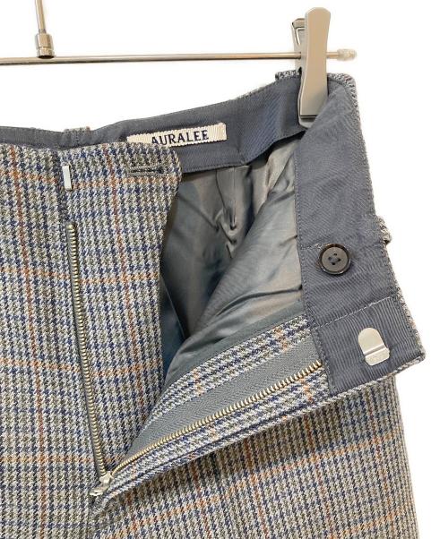 AURALEE（オーラリー）AURALEE (オーラリー) DOUBLE FACE CHECK WIDE SLACKS グレーの古着・服飾アイテム