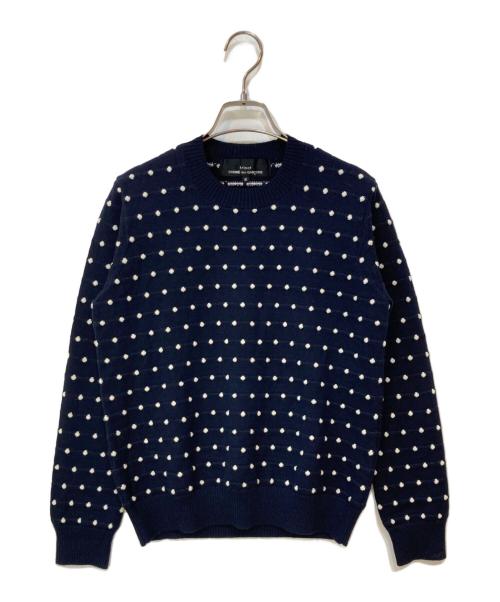 tricot COMME des GARCONS（トリココムデギャルソン）tricot COMME des GARCONS (トリココムデギャルソン) ドット柄ニット ネイビー サイズ:Sの古着・服飾アイテム
