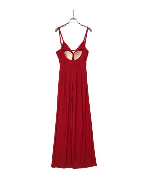 ALENCY（アレンシー）ALENCY (アレンシー) ドレープリブロンパース レッド サイズ:Fの古着・服飾アイテム