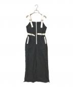 ALENCYアレンシー）の古着「ナイロンオーバーオール」｜ブラック