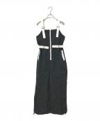 ALENCYアレンシー）の古着「ナイロンオーバーオール」｜ブラック