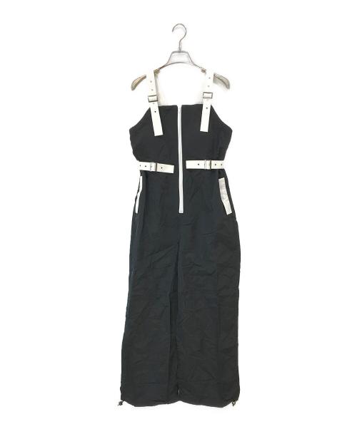 ALENCY（アレンシー）ALENCY (アレンシー) ナイロンオーバーオール ブラック サイズ:Fの古着・服飾アイテム