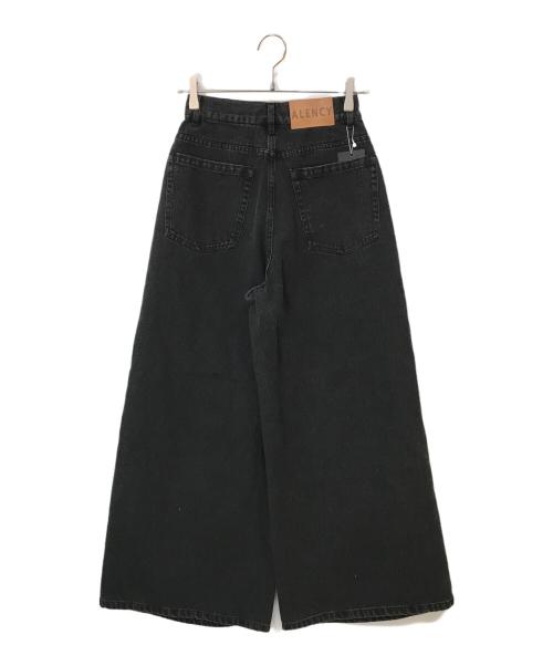 ALENCY（アレンシー）ALENCY (アレンシー) ダメージ加工ワイドデニムパンツ ブラック サイズ:Sの古着・服飾アイテム